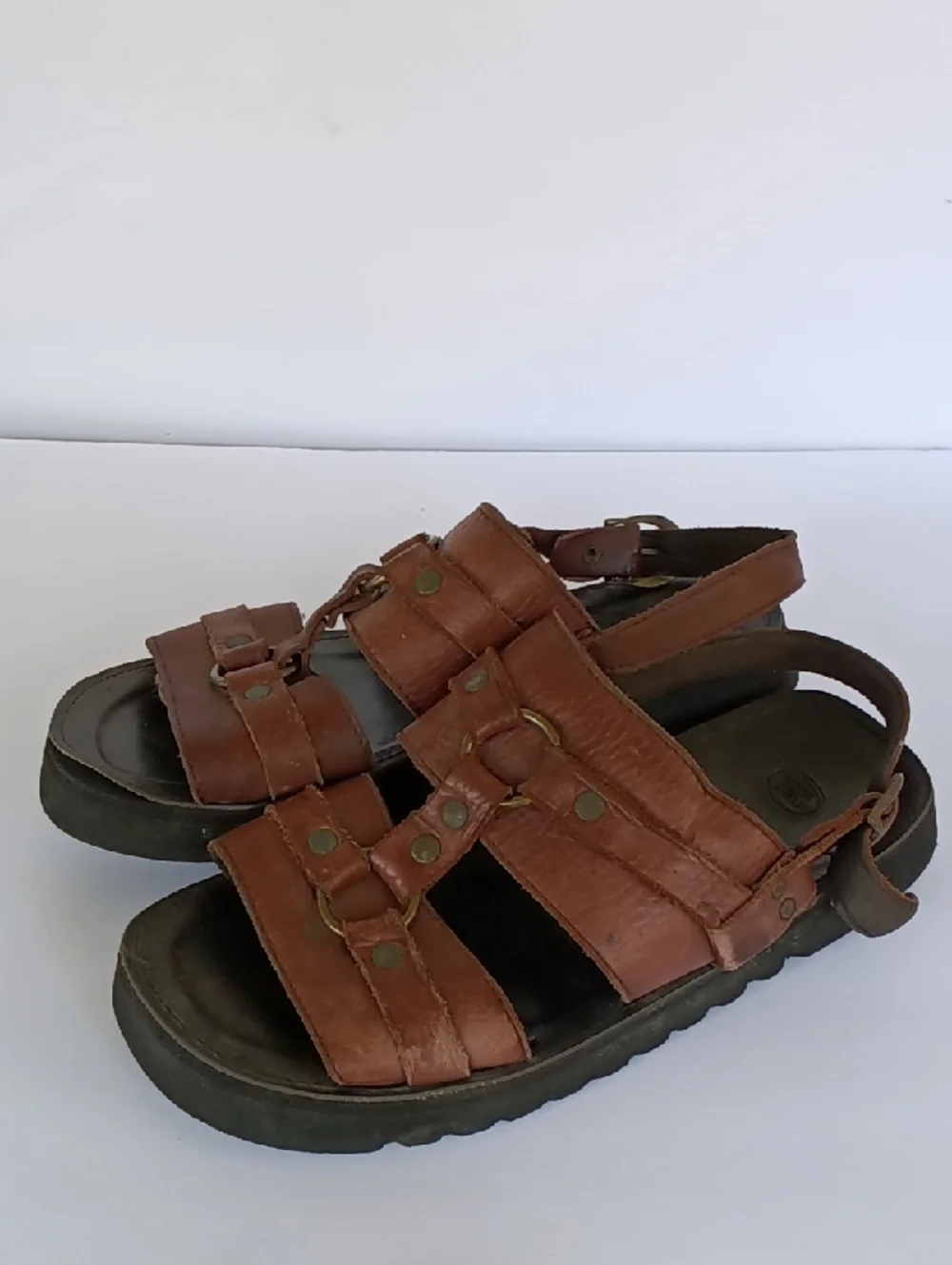 Vans Vintage Monk Sandals Mens Sze 12 Leather Upper